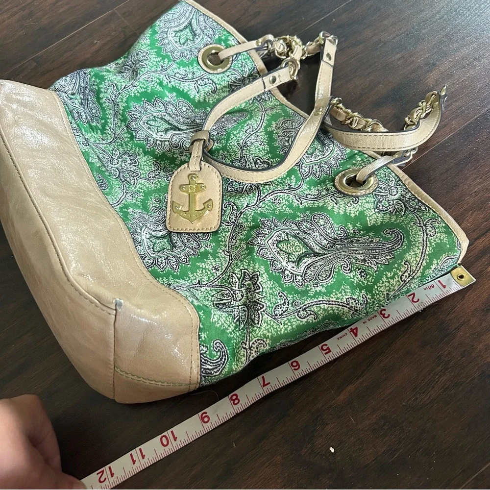 [Anne Klein] Green Paisley Pattern Purse